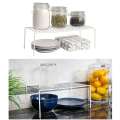 Kitchen Cabinet Desktop Rack Shelf Organizer Storage Rack with Plate Rack for Kitchen. 