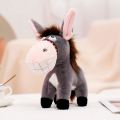 22cm Funny Big Teeth Donkey Soft Plush Keychains Animal Small Pendant Dolls Stuffed Toys Mini Bag Decoration Cartoon Girl Gift. 