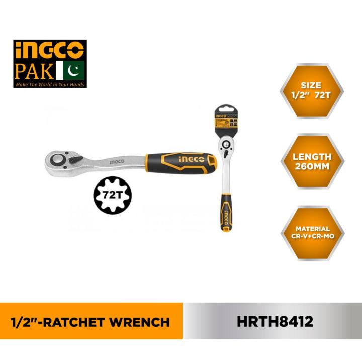 Ingco 1/2"-ratchet wrench 72T