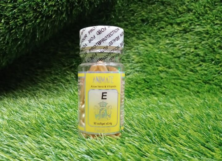Animate Aloe Vera & Vitamin E Facial Oil Face Capsules 90 Softgel