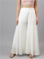 Premium Crinkle Chiffon Ethnic Wide Leg Palazzos For Women. AF-165. 