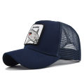 Cross Border Animal Embroidery Baseball Cap Animal Shark Embroidery Cap Mesh Cap Curved Brim Visor Mesh Cap Wholesale. 