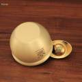 Brass Fortune Cylinder Wealth Money Pot Copper Fortune Cylinder for Home Decor. 