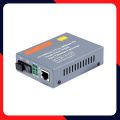NetLINK Media Converter HTB-1100S-A/B Optical Fiber Media Transceiver 25km SC 10/100M RJ45 Single Mode Single Fiber 100Mbps Speed High Data Transfer 20KM Distance Single Mode Fiber Support Pair. 