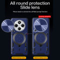 PlusCase for Xiaomi Redmi 14C / Poco C75 4G 360° Rotate Ring Stand Full Protection Slide Lens Cover Shockproof Case. 