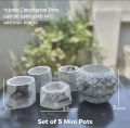 Set of 5 Mini Decorative Flower Pots for Home Office and Party Decoration, Artificial Flower Pots, Decorative Room Items, Fancy Home Decor by JangoMango Store. 