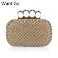 Handmade diamond crown banquet wedding evening clutch. 