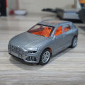 Audi A3 Hatchback Model Mini Metal Car Toy For Kids - Pull Back and Die cast - 4 inches - Grey. 