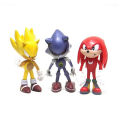 6pcs/Set Cartoon Moives Sonic The Hedgehog Figure Supersonic Dolls Ornaments PVC Anime Action Figure Toys For Halloween Kids. 