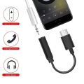 3Pcs Type C to 3.5mm Headphone Audio Adapter,USB-C to 3.5mm Female AUX Microphone Connector Cable for Motorola Moto Z, Le 2/Le Pro 3,Not Fit for HTC and Pixel(Black). 