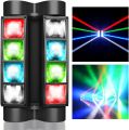 Stage Light, Moving Head DJ Light for Parties, RGBW Spider LED Light, Sound Activated & DMX-512 Control for Party, Club, Wedding Event, Carnival Festival, Disco Stage Lighting. 