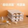 Auto Scrolling Egg Storage Holder, Kitchen Clear Stacked,Plastic Portable Eggs Holder,Eggs Storage Rack,Plastic Space Saver Organizer Container. 