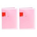 Plastic A5 Paper 20 Pockets File Document Folder Holder, Pink. 