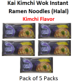 Korean Kai Kimchi Wok Instant Ramen Noodles Pack of 5. 