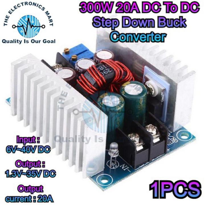 300W 20A CC CV Adjustable DC To DC Step Down Buck Converter Module Voltage Regulator In Pakistan