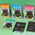 Scratch Note Book Set, Art Paper Rainbow Notes, Drawing Pad for Kids Party Party Gift, DoorGift, Kindergarten, Children. 