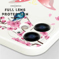 Hontinga for Vivo V21E Y73 2021 Back Cover Colored Butterflys Side Design Phone Case Square Soft Liquid Silicone Cover. 