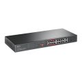 TP-Link Network Gigabit Desktop Switch TL-SL1218P 16-Port 10/100 Mbps + 2-Port Gigabit Rackmount Switch with 16-Port PoE+  - 18 Months Brand Warranty. 