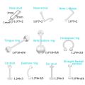 5piece Bioplast Soft Flexible Nose Lip Labret Stud Eyebrow Ring Belly Ring Helix Daith Rook Body Piercing Jewelry. 