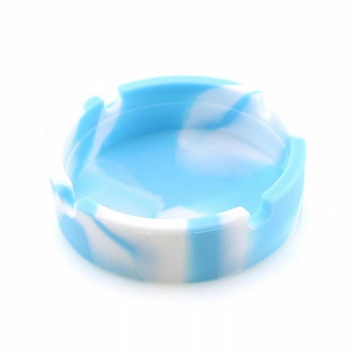 Silica Gel Circular Ashtray Psychedelic Soft Round Silicone Smoke Cup Holder Custom Made Ashtray Tray Holder