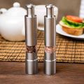 Salt / Pepper Grinder Gourmet Original Pump and Stainless Steel and Acrylic One Hand Operation Grind Herb or Spice Cooking Gadgets (01 Pcs). 