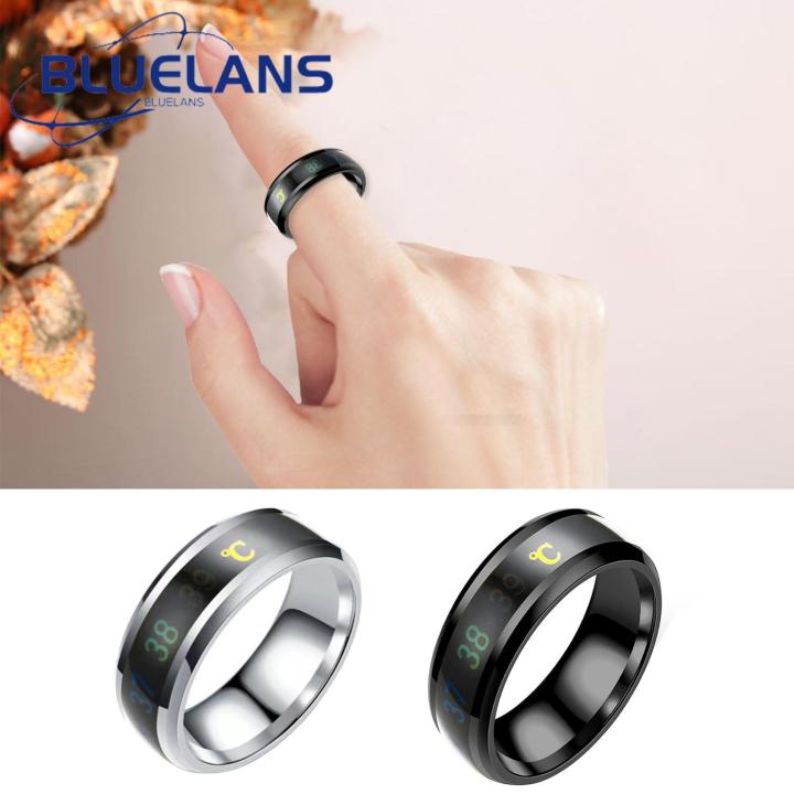 Finger Ring Smart Health Ring Titanium Steel Wedding Band with Body ...