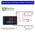 DC 100 Volt 10 Amp Meter Dual Display Digital Panel Meter DC Volt & Ampere Power Tester by Electrica. 