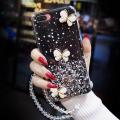 COROGI for OPPO A3s Back Cover with Crystal Wrist Strap Luxury 3D Diamond Butterfly Shiny Starry Sequins Girls Case Clear Soft Silicone Protective Phone Cases. 