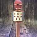 WS858L Wireless Bluetooth Musical Microphone, with Record Rose Gold. 