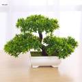 Artificial Bonsai Tree Potted Japanese Tree for Shelf Office Bathroom. 
