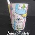 Sippy Cup 300 ml | Glass with pipe | Straw Glass| Cartoon Cups for boys and girls Straw Cup Water Glass Juice Cup With Straw For Kids Random Design. 