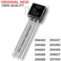 10PCS 2N4402 2N5060 2N5087 2N5088 2N5089 2N5457 2N5460 2N5485 2N6027 2N7000 TO-92 BXV Transistor New. 