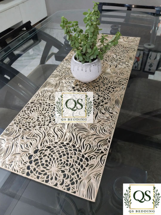 QS  Tabletop, Table Runner, Center Table Dressing Table Non-Slip Table runner Stylish and Classic for most attractive table - QS Bedding