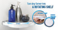 Instahang 360 Degree Rotating Shelf No Need To Punch Corner Shelf Storage Organizer. 