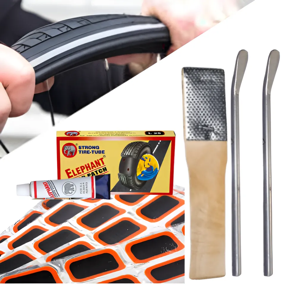 HOT Flat Tire Dirt Bike Tire Patch Kit Bicycle Flat Tire Repair Kit - Main Image