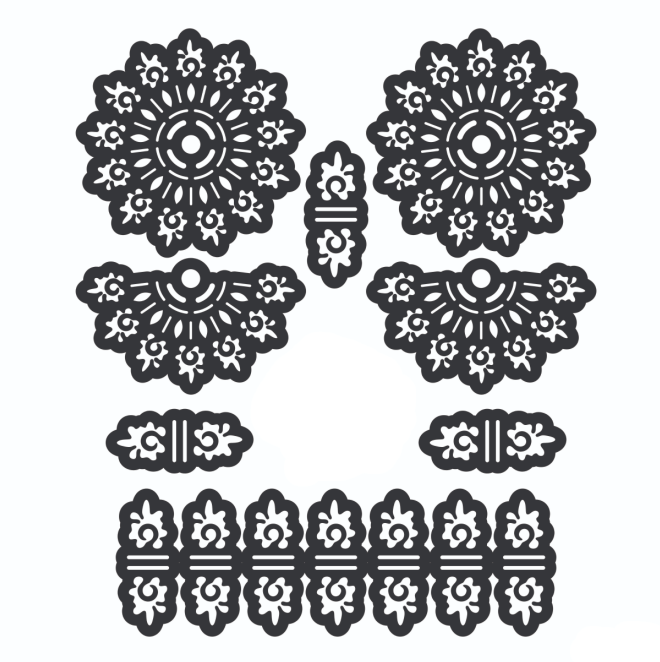 Arabic Mehndi Design Both hands Mehndi Stencils, Mehndi stickers