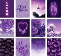 Customize 50 Purple Theme Your Design poster Aesthetic Posters Wall Collage Set of 50 purple Pictures, 4x6 inc These modern wall decor. 