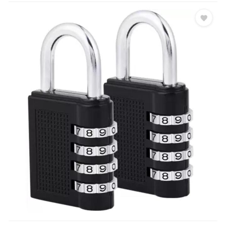 Techtest Combination Padlocks, Combination Locks for Safety, Weatherproof 4 Digit Combination Lock Safety Safety Lock  (Black)