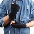 Copper Fiber Pressure Gloves Men Copper Fiber Full Finger Joint Gloves Copper Ion Antibacterial Deodorant Gloves Anti Arthritis. 
