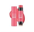 2 IN 1 Blush with Brush Korean Blusher stick | Cheek Blush with Brush | Trendy Makeup Brush with Blush | Cream Blush for girls. 
