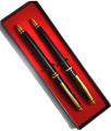 KS5 Gift Pen Set of 2pcs {Fountain / Ink Pen and Ball Pen} - Black & Golden. 