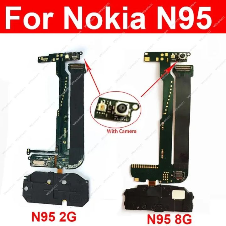LCD Screen Flex Cable For Nokia N95 2GB 8GB Keypad Flat with Front Camera LCD Flex Ribbon Connector Replacement Parts
