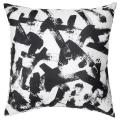 IKEA TURILL Cushion, white/black, 16x16", Made of microfiber. 