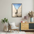 Markhor frame art for office decoration. 