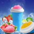 Slushy Cup, Slush Maker, Instant Ice Maker Cup for Hot Summers, Smoothies Cup Eco-friendly Double Layer, Instant Freeze Cup for Beverages and Cold Drinks, Silicone Slushy Ice Cream Maker for Home. 