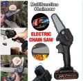 220V Mini Cordless Electric Chainsaw Handheld Rechargeable Electric Saw With Battery UK Charger Set for Wood Branch Cutter. 