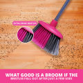 WBM Broom Brush, Ergonomic Design Suitable for Multipurpose Cleaning Broom Brush With Dustpan Set. 