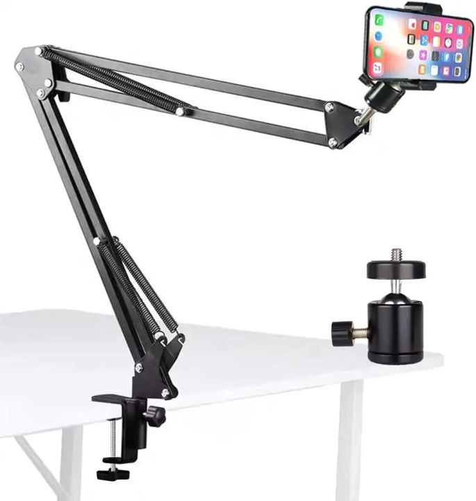 Overhead%20Video%20Stand%20Articulating%20Arm%20Flexible%20Cell%20Phone%20Holder%20Mount%20Stand%20Arm%20for%20Desk%20Table%20Video%20Stand%20for%20Video%20Filming%20Livestream%20Flat%20Photography%20Videography%20Tripod%20-%20Image%203