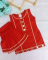 Fashion Brilliance - PLAN SUMMER COTTON RED COLOR BABY GIRL KURTA SHARRARA , UNIQUE & ELEGENT QUALITY OUTIF FOR BABY GIRLS. 