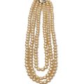 Vintage Faux 3 Stand Pearl Necklace | The necklace boasts a classic vintage design. 